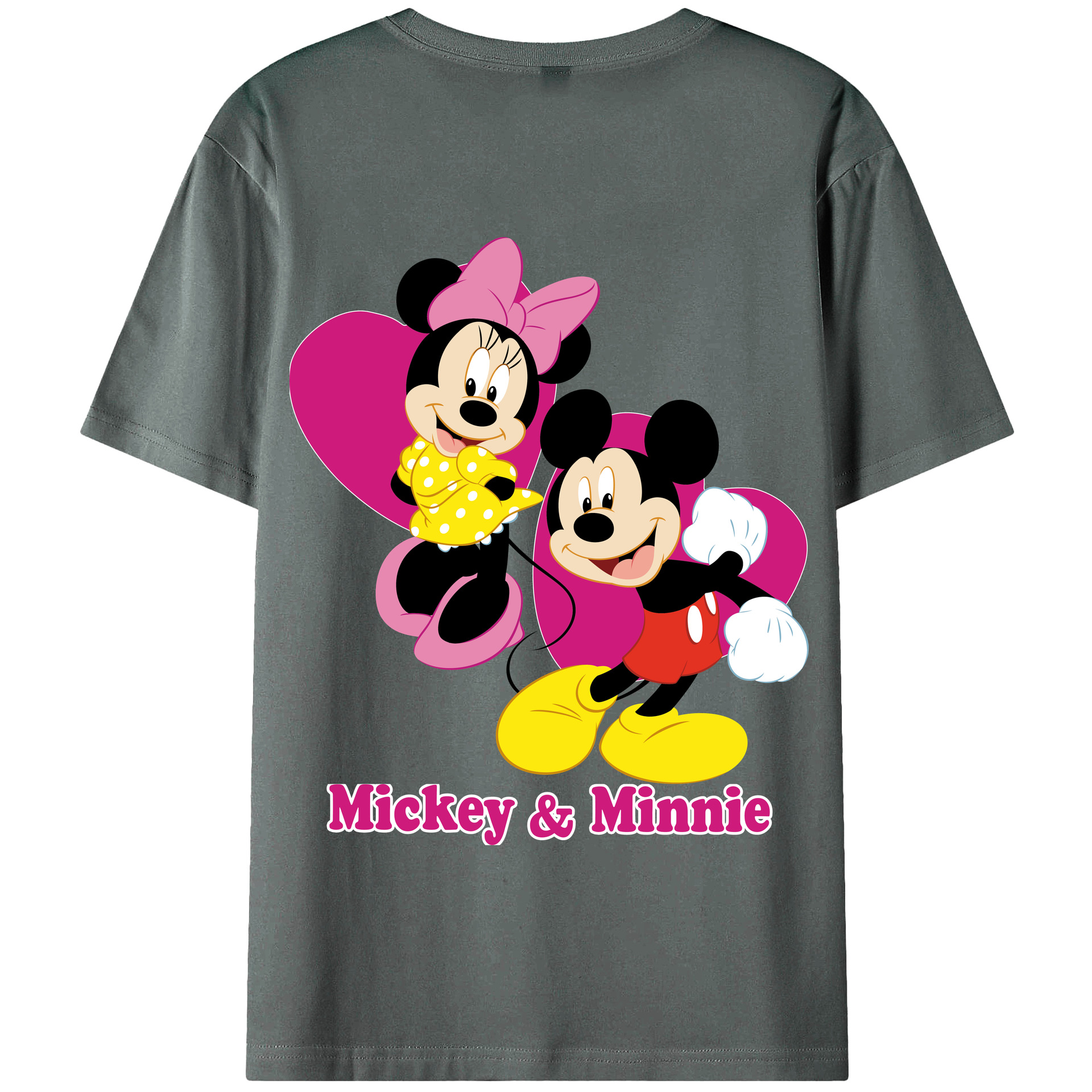 （画像用） ミッキーマウス Mickey Mouse 綿100％半袖Tシャツ（背面プリント）